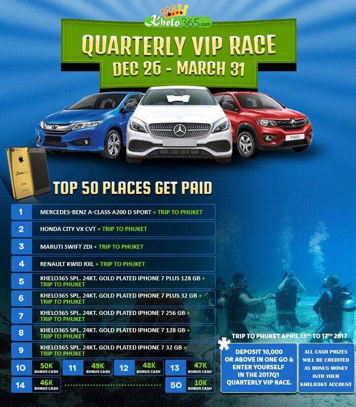Quarterly VIP Race