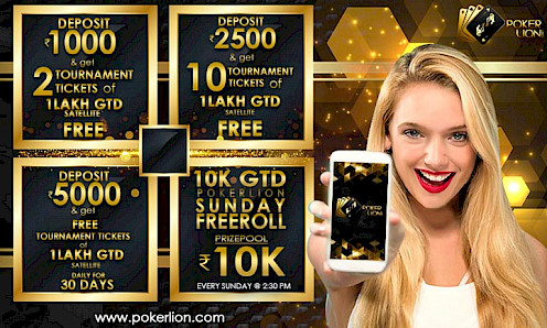 Pokerlion banner and bonuses